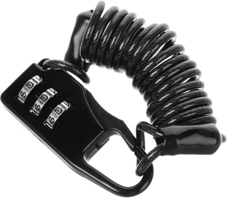 HORIALENCE Candado de Seguridad para Casco de Motocicleta con Código Fijación Práctica y Duradera Cerradura Antirrobo con Cable para Bicicletas y Motocicletas