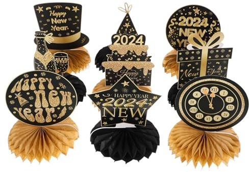 KONTONTY 9 Piezas Adornos de Fiesta de Año Bolas de Panal para Decoración de Escritorio Temáticos para Celebraciones