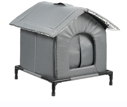 WOMGF Niche pour Chat Exterieur Imperméable Cabane Chat Hiver et Pluie Maison Portable 36cm x 36cm