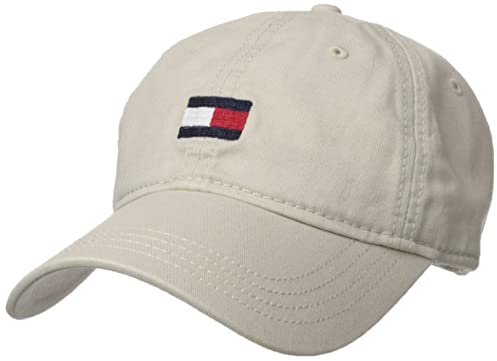 Tommy Hilfiger Men's Ardin Dad Hat Baseball Cap, Tommy Stone, One Size US