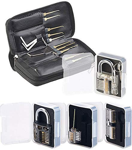 Kit de crochetage 30 pièces avec serrure dentraînement et étui [AGT]