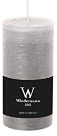 INNA-Glas Candela a Colonna/Candela di Cera Aurora, Grigio Chiaro, 12cm, Ø5,8cm, 42h - Made in Germany - Candelotto/Candela Rustica