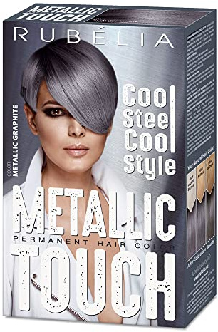 Rubélia Metallic Touch permanente Haarfarbe - Metallic Graphite, 1er Pack - 115 ml