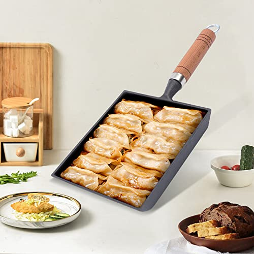 Stekt stekpanna, fyrkantig matlagning non-stick ägg stekpanna svart järn induktion gasspis