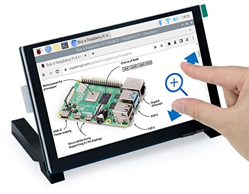 FREENOVE 5 Inch Touchscreen Monitor for Raspberry Pi 5 4 B 3 B+ A+, 800x480 Pixel IPS Display, 5-Point Touch Capacitive Screen, Driver-Free MIPI DSI Port