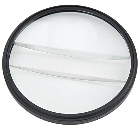 Filtro de Efecto de Cámara, Lente de Cámara con Efecto Caleidoscopio de Montaje de 77 Mm, Filtro de Dioptrías Divididas de Vidrio de Media Luna Doble, Accesorio SLR para Fotografía Borrosa en Primer P