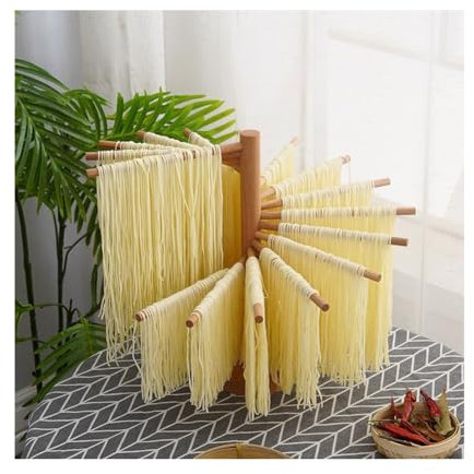zklaseot Secadores de Pasta, Estante De Secado De Pasta, Casero Fresco Espaguetis Secadora De Pie Percha De Fideos For Cocina con 16 Brazos, Configuración Rápida, Gran Almacenamiento