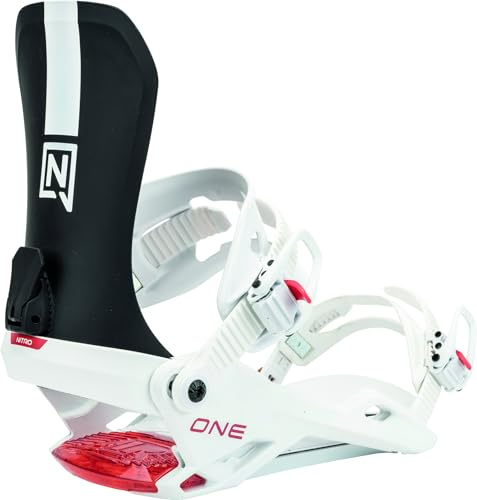 Nitro Herr One snowboardbindning, svart/vit/röd, L