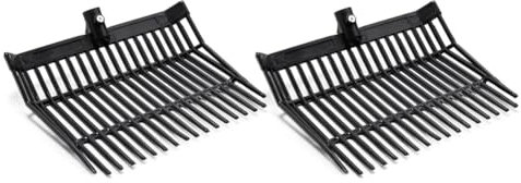 Yuattory Manure Fork Replacement, Pitchfork, Horse Manure Rake, for Picking Up Manure, Stable Waste Removal,Black,2Pcs