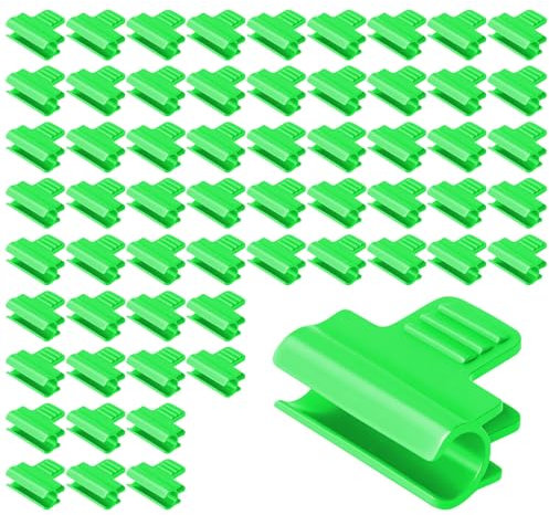 OFFCUP 60pcs Greenhouse Clamps, Ø11mm/0.43in Plant Clips, Garden Netting Clips Greenhouse Film Clamps, Garden Hoops for Plant Extension Support Greenhouses Plastic Sheeting Film Row Cover