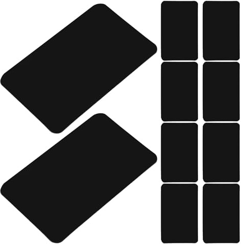 BELLIFFY Lot de 10 Porte-étiquettes en Plastique Noir pour Pâtisseries, Étiquettes de Rayon Compactes et Légères, Support pour Codes Qr, pour Présentoirs à Gâteaux et Bacs de Rangement