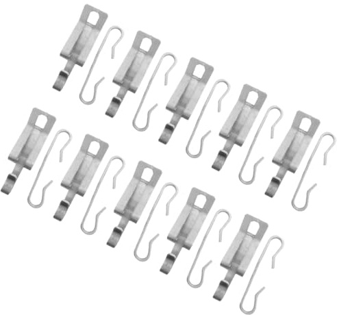 SUPVOX Kit de 20 Clips de Fixation en Aluminium Léger pour Câbles Chauffants de Toiture et Gouttières, Comprenant 10 Crochets et 10 Entretoises, Résistant à L'usure, Adapté