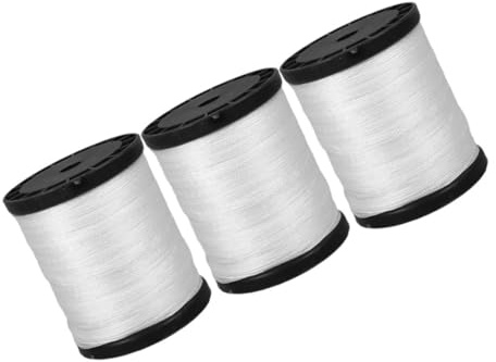 Healeved 3 Rolls Nylon Masonry String Line, Twisted Construction Nylon Twine for Building Projects, Strong Flexible Builders String for Bricklaying and General Construction Use