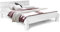 Massivholzbett Pumba Holzbett Doppelbett, Material Massivholz, Made in Germany, 180 x 200 cm, Weiss, Standardhöhe