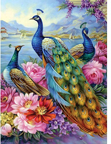 Bits and Pieces - Peacocks 1000 Teile Puzzle für Erwachsene – jedes Puzzle misst 50,8 x 68,9 cm – 1000 Teile Puzzles von Künstler Oleg Gavrilov