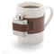 Winkee - Tasse mit Schuss I Kaffee Pott mit Flachmann I Café correcto Becher für besonderen Kaffee I Papa's Kaffeetasse für Herren-Tour