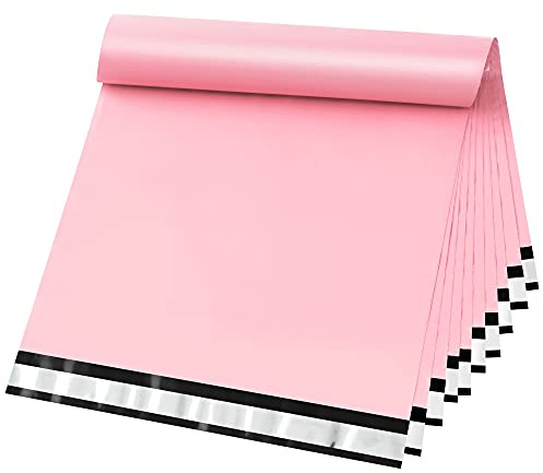 Famagic Poly Mailers 19x24 50 Pack, Waterproof Light Pink Shipping Bags, Tearproof Packaging Bags for Clothing Supplies, Self Seal Mailers Bags for Business, Mailing Poly Envelopes for Shipping