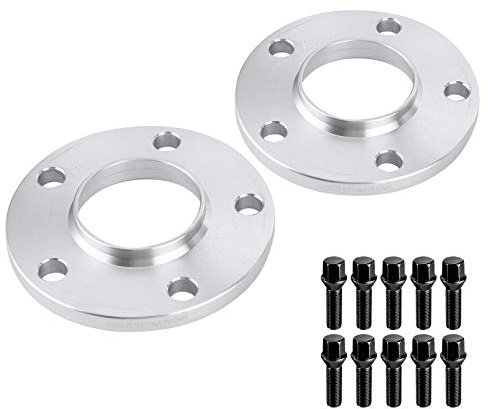 Spurverbreiterungen, 12 mm dicker Spurverbreiterungen Nabenflansch 5x120 PCD passend für 1/2/3/4/5/6/7 Serie X1 X3 X4 Autozubehör mit 10 Stück Schrauben