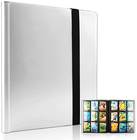 Carte Album, Album per Giochi di Carte Collezionabili, Album di Carte da Collezione, Album per Carte da Collezione, Album per Carte GX Album Carte Può Contenere Fino a 360 Carte, 31x25x2cm (white)