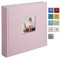 Rosa1DOT2 Leinen Fotoalbum Groß, Fotobuch zum Selbstgestalten und Einkleben im Format 30x30.5 cm hat 120 säurefreien weisse Seiten (200g/m²), Perfekt für Baby, Hochzeits, Kinder,
