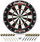 WIN.MAX Dartscheibe Kork Dartscheibe mit Pfeilen Offizielles Steeldartscheibe Steeldart Set 12 Dartpfeile Metallspitze,24 Flights