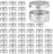 Winter Shore Aluminium-Blechdose Rund mit Deckel (48er-Pack) - Leere Cremedosen zum Befüllen - Kleine Dosen für Creme & Lotion - Kleine Metalldose - Mini Dosen mit Deckel - Creme Dose für Reisen