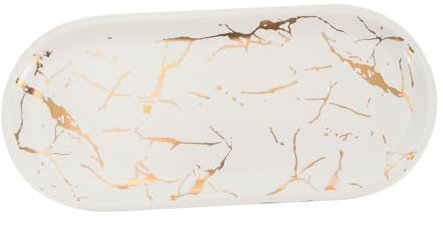 Cabilock Assiette à Sushis pour Restaurant Plateau à Sushis pour Maison Assiette Céramique Marbrée Plateau à Bijoux Céramique