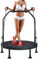 Mini Trampoline 40 Foldable Fitness Trampoline Indoor Small for Exercise Workout Fitness with 2 Resistance Bands, Indoor Outdoor Exercise Rebounder Workout for Adults