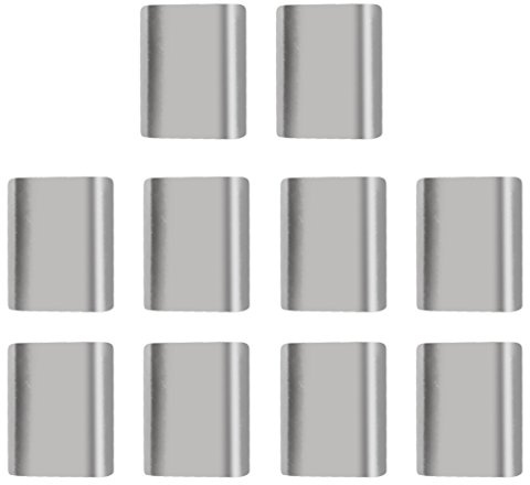 10 pezzi in alluminio e acciaio per funi metalliche, manicotti a crimpare, 10 mm