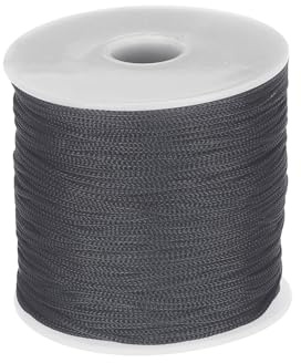 QUARKZMAN 1mm Corda Intrecciata Polipropilene, 100m Nylon Cava Multiuso per Corda del Bucato, Campeggio, Escursionismo, Esterno, Grigio Scuro