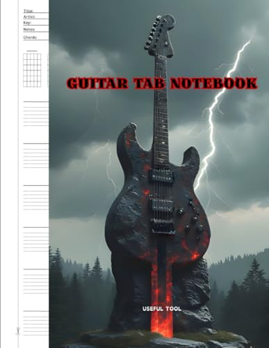 Guitarist Tablature Book: Blank Tabs, Chord Boxes, Notes & Lyrics Lines Manuscript Paper For Student, Teachers And Songwriters. Blank Sheets. Techniques Notation. 110 Pages. 8,5x11 Inches