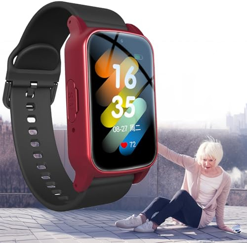 Weyot Reloj Localizador Personas Mayores, Boton Emergencia Ancianos, Reloj Inteligente con Detección De Caídas para Personas Mayores con SOS, Videollamada HD Y Resistencia Al Agua IP67