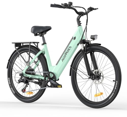 HillMiles Vélo Électrique Adulte 26, Batterie 36V 13Ah Amovible, Autonomie 100 km, 25 km/h, 7 Vitesses, 5 Niveaux Assistance, Suspension Avant, Étanche IP65,VTC