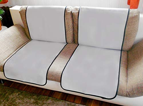 Holzdrehteile Sofaläufer Sesselläufer Überwurf Sesselschoner Schoner Läufer 47 x 170 hellgrau