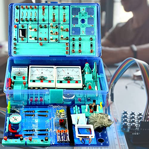Physik Baukasten Elektrobaukasten für Kinder, Elektronik Schaltungen Set, Physik Elektrizität und Magnetismus Experimente Kit mit 56 Arten von Zubehör, Intelligenz Entwickeln