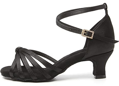 TINRYMX Zapatos de Baile Latino Mujer de satén Tango Salsa Chacha Performance Zapatos de Baile,42 EU