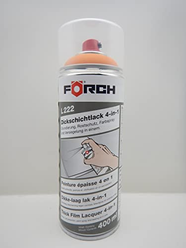 4 in 1 Förch RAL 2000 GELBORANGE ORANGE DICKSCHICHTLACK LACK SPRAY SPRAYDOSE 400ML (1)