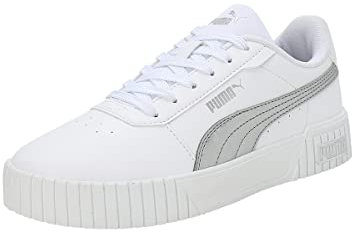 PUMA Damen Carina 2.0 Space Metallics Sneaker, White matt Silver Silver, 40.5 EU