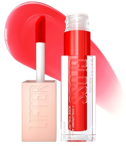 Maybelline New York Lifter Gloss Hydrating Lip Gloss with Hyaluronic Acid Sweetheart Sheer Red 1 Count
