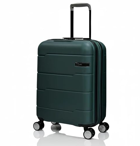 Maleta de Cabina Rígida 55x40x20 cm Expandible, Equipaje de Mano ABS Ligero 41L, Cerradura TSA, 4 Ruedas Dobles 360° y Asa Telescópica, Compatible con Ryanair, Vueling, 2,8 kg – Verde Botella