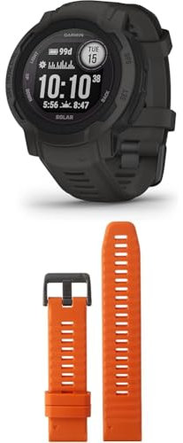 Garmin Instinct 2 Solar – GPS Smartwatch with Infinite Battery Life in Smartwatch Mode & QuickFit Band