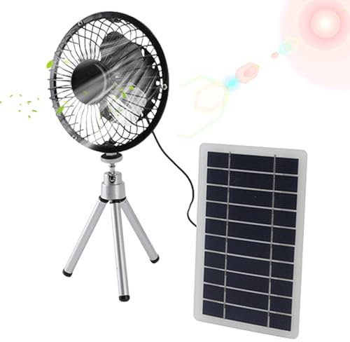 Solar Camping - 10 W soldriven extern fläkt | Bärbar extern kylfläkt med USB-laddning | Multifunktionell solpanelfläkt för vandring