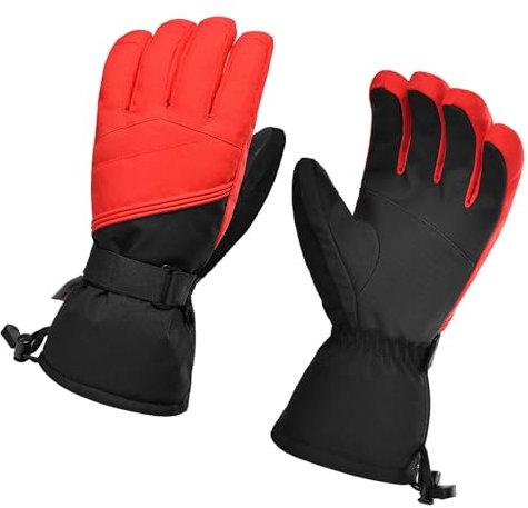 carotoe Skihandschuhe für Damen und Herren, Winterhandschuhe, wasserabweisend, warm, Snowboard-Handschuhe, Touchscreen-Handschuhe