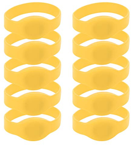 ZASCHMOY Pulsera de Silicona de Pulsera Premium 125 KHz Tarjeta de Identificación de Control de Acceso Impermeable para Natación Sauna de Gimnasio - Azul Duradero (YELLOW)