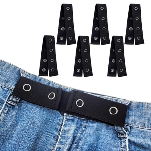 TMTGTS Jeans förlängning 6 stycken midjeförlängningar byxlinning fortsätter att göra byxförlängning förlängningar byxförlängning knappförlängningar byxor förlängare byxknapp förlängning