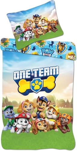 Paw Patrol Funda Nórdica Bebé 100x135 + Funda Almohada 40x60 Algodón Azul