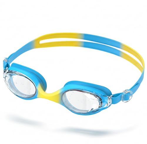 Seaflar Occhialini da nuoto bambini HD anti-appannamento: Protezione UV | Fascia elastica monopezzo | Guarnizione in silicone | Unisex (3-14 anni)