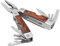 Palisanderholz Multitool Messer & Werkzeuge, Taschenmesser, Robuste Gürteltasche, Nadel- & Kombizange, Drahtschneider, Schraubendreher, Bit-Satz, Feile, 5 cm Lineal, Dosen- & Flaschenöffner usw.
