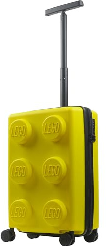 Concept One LEGO 22 Inch Carry On Luggage, Signature Trolley Expandable Hardshell Rolling Suitcase with Spinner Wheels, Yellow