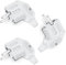 3X Schuko Stecker, Schukostecker 250V, Stecker aussen wasserdicht-Schutzkontakt-Stecker mit Knickschutztülle, Europa-Stecker Kunststoff (16A) für 8-10mm Kabel,Schukostecker außenbereich, Weiß